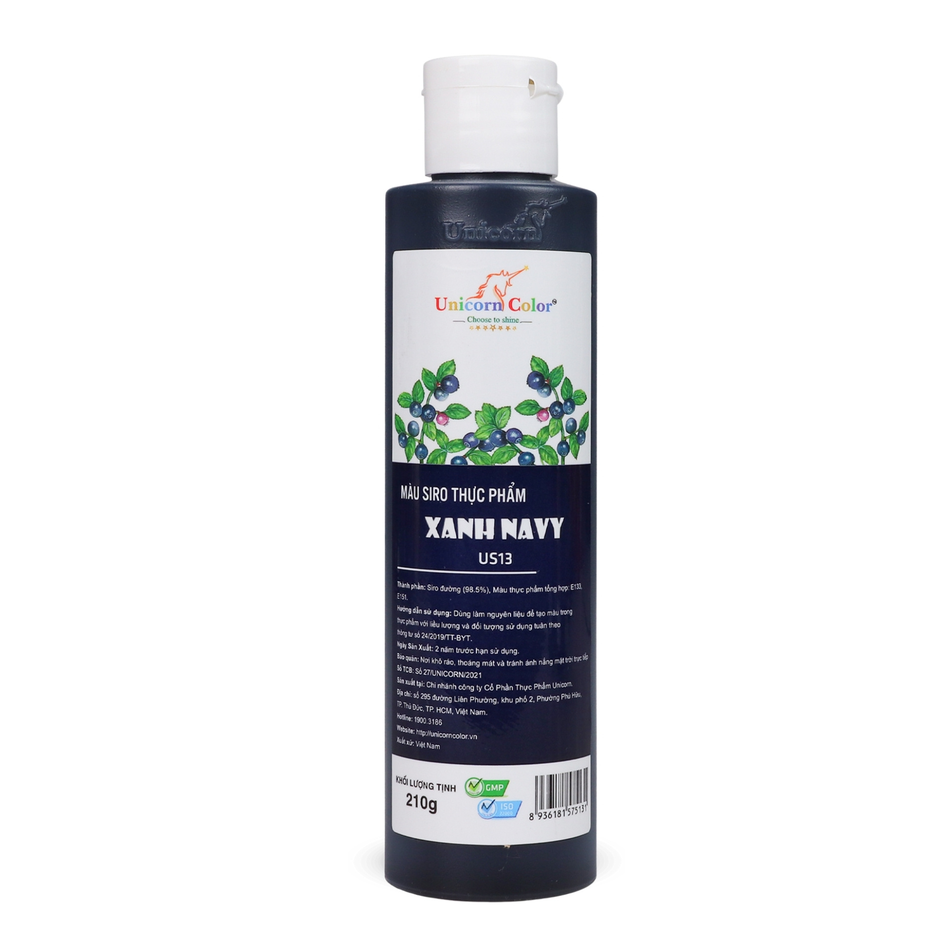 Màu Siro Unicorn Xanh Navy 210g